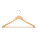 ClosetSelect Wood Brown Suit Hanger 5 pk, Pack of 6