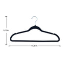 ClosetSelect 9.12 in. H X 17.2 in. W Plastic Black Flocked Hanger 5 pk