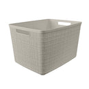 Curver Large 18 L Beige Woven Basket 9.1 in. H X 14.2 in. W X 11 in. D Stackable, Pack of 2