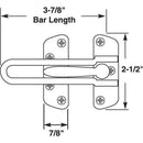 Prime-Line 2.5 in. H X 3.88 in. L Black Metal Door Guard, Pack of 6