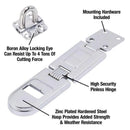 Master Lock Bright Hardened Steel 6-1/4 in. L Fixed Staple Hasp 1 pk