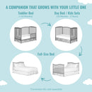 Chelsea 5-in-1 Convertible Crib - Steel Grey
