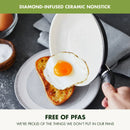 Rio 10" Ceramic Nonstick Frying Pan - Black