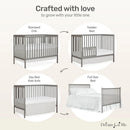 Synergy 5-In-1 Convertible Crib - Cool Grey