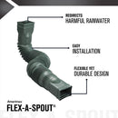 Amerimax Flex-A-Spout 4.5 in. H X 4.5 in. W X 55 in. L Green Vinyl K Downspout Extension