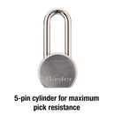 Master Lock 2-3/16 in. H X 2-1/2 in. W Steel 5-Pin Cylinder Weather-Resistant Padlock
