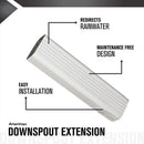 Amerimax 3 in. H X 2 in. W X 15 in. L White Aluminum K Downspout Extension