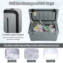 50 QT Rotomolded Cooler Insulated Portable Ice Chest With Integrated Cup Holders-Gray