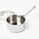 1.5qt Stainless Steel Sauce Pan with Straining Lid - Silver
