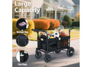 Folding Wagon Stroller for 2 Kids - Black