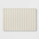 1'8"x2'6" Low Profile Kitchen Mat Oatmeal Striped
