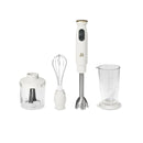 Immersion Blender with Chopper and Measuring Cup - White