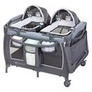 Nursery Center Playard for Twins - Grey