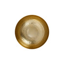 Round Hammered Metal Bowl - Gold Finish