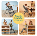 Happy Heights High Chair & Toddler Tower - Gray