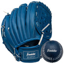 Franklin Sports 9'' Teeball Glove with Ball - Navy