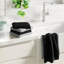 6pc Terry Kitchen Towels Black