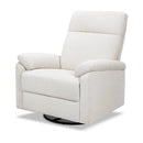 Suzy Swivel Recliner in Fog Chatham Stripe Performance Eco-Weave