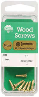 HILLMAN No. 12 X 1-1/2 in. L Phillips Coarse Wood Screws 1 pk, Pack of 10