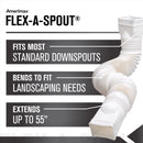 Amerimax Flex-A-Spout 4.5 in. H X 4.5 in. W X 55 in. L White Vinyl Downspout Extension