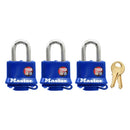 Master Lock 1-5/16 in. H X 1 in. W Vinyl Covered Steel Double Locking Weather-Resistant Padlock