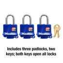 Master Lock 1-5/16 in. H X 1 in. W Vinyl Covered Steel Double Locking Weather-Resistant Padlock