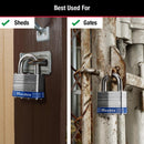 Master Lock 1-1/2 in. H X 7/8 in. W X 2 in. L Steel 4-Pin Cylinder Exterior Padlock