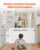 Retractable Baby Gate - White