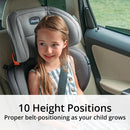 KidFit ClearTex Plus 2-in-1 Belt Positioning High Back Booster Car Seat - Lilac