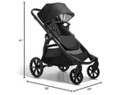 City Select 2 Single-to-Double Modular Stroller Eco Collection - Lunar Black