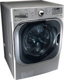 LG – 5.2 Cu. Ft. High Efficiency Front-Load Washer with Steam and TurboWash Technology – Graphite steel