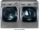 LG – 5.2 Cu. Ft. High Efficiency Front-Load Washer with Steam and TurboWash Technology – Graphite steel