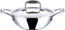 Vinod Platinum Triply Stainless Steel Extra Deep Kadai with Lid - 26cm (3.7L) (Induction Friendly)