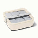 Large Ceramic Coated Glass Food Storage Container - Cream