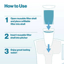 Brita 10-Cup Tahoe Water Pitcher Dispenser With Refillable Water Filter