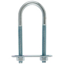 Hampton 5/16 in. X 1-3/8 in. W X 3-7/8 in. L Coarse Zinc-Plated Steel U-Bolt, Pack of 10