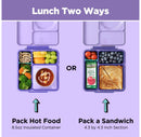 Insulated Bento Lunch Box with Leakproof Thermos - Plum