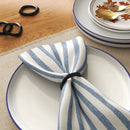 4pk Striped Napkins - Blue