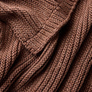 Rib Knit Throw - Burgundy