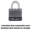 Master Lock 1-5/16 in. H X 1 in. W X 1-9/16 in. L Steel Double Locking Weather-Resistant Padlock
