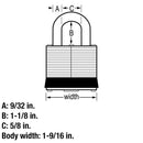 Master Lock 1-5/16 in. H X 1 in. W X 1-9/16 in. L Steel Double Locking Weather-Resistant Padlock