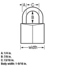 Master Lock 1-5/16 in. H X 1/2 in. W X 1-9/16 in. L Vinyl Covered Double Locking Covered Padlock