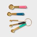 5pc Metal Measuring Spoon Set Gold