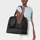 Weekender Bag with Drop-Bottom - Black