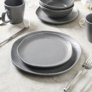 Abigael Stoneware Dinner Plate Set of 4 - Gray