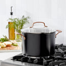Classic Stainless Steel Stock Pot - Black