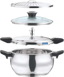 Vinod Magic Stainless Steel Smart 3 in 1 Pressure Cooker 5.5 Litre Open Box Store Pickup Only