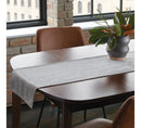 Jacquard Luxe Cotton/Polyester Table Runner - Gray