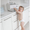 Diaper Caddy - White and Grey