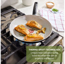 Simply Cook 10.5" Ceramic Nonstick Fry Pan with Lid - Black